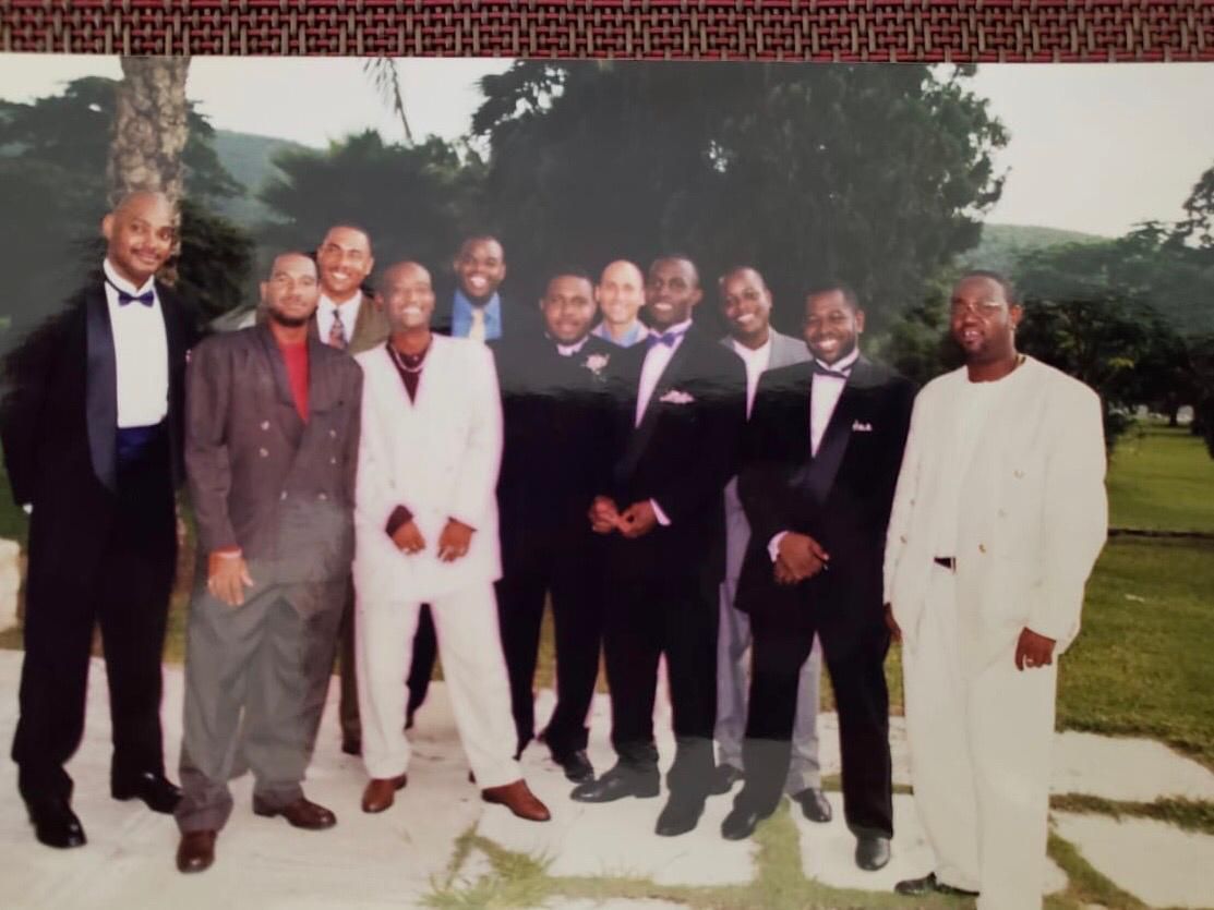 Sean Appleby with classmates